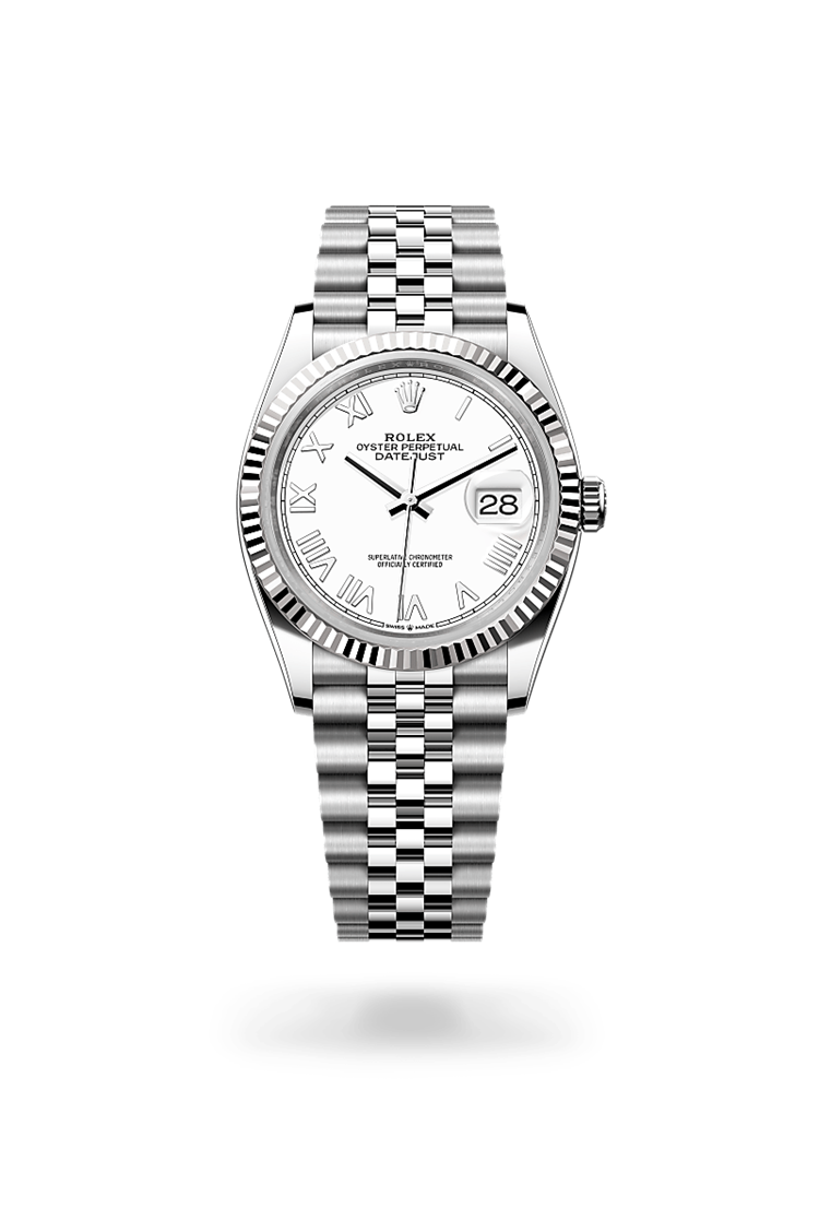Datejust 36, Oyster, 36 mm, Oystersteel and white gold