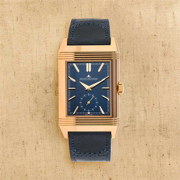Jaeger-LeCoultre Reverso Tribute Small Seconds 28.3mm, Blue Dial, Baton Numeral_1
