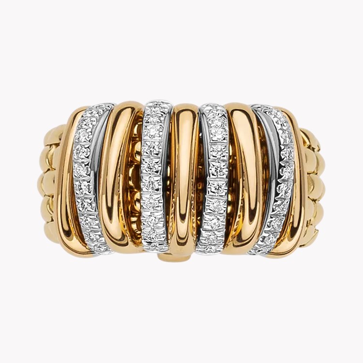 Fope Solo Panorama Flex-It Ring Round Brilliant Cut, Pave Set_2