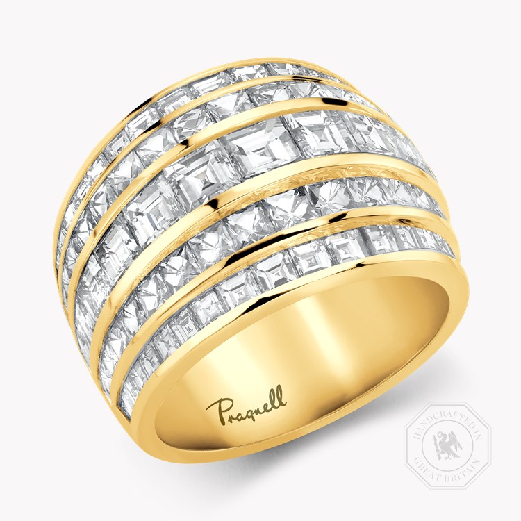 Manhattan Collection Five Row Diamond Ring French & Carré Cut, Channel Set_1