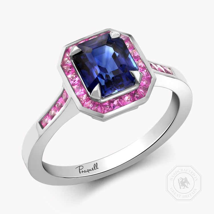 Gatsby 1.14ct Sapphire Cocktail Ring Trap and French Cut, Claw Set_1