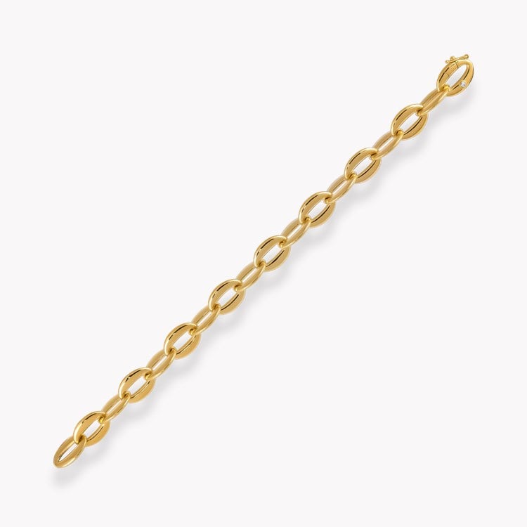 Valkyrie 0.066ct Diamond Oval Chain Link Small Bracelet Brilliant Cut, Rubover Set_3