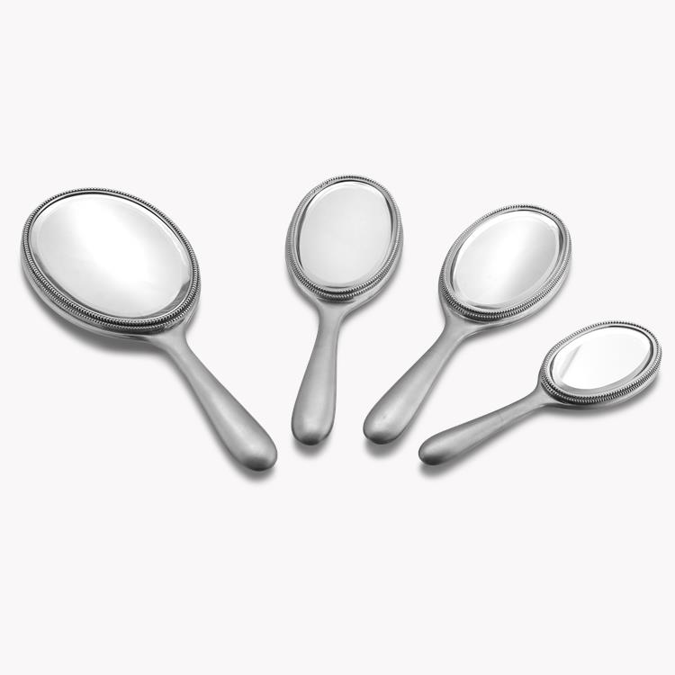 84 Zolotniki Nicholas II Set of Four Hand Mirrors Hallmarked Moscow_1