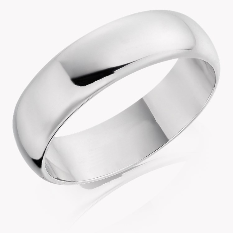 6mm D-Shape Wedding Ring