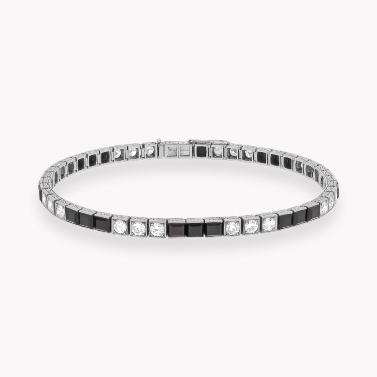 Art Deco Boucheron Diamond and Onyx Bracelet Brilliant cut, Claw set_1
