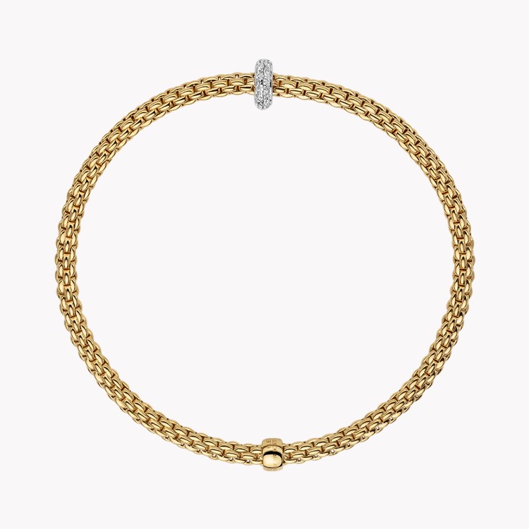 FOPE Prima Flex 'It Medium Diamond Bracelet Brilliant Cut, Rubover Set_2