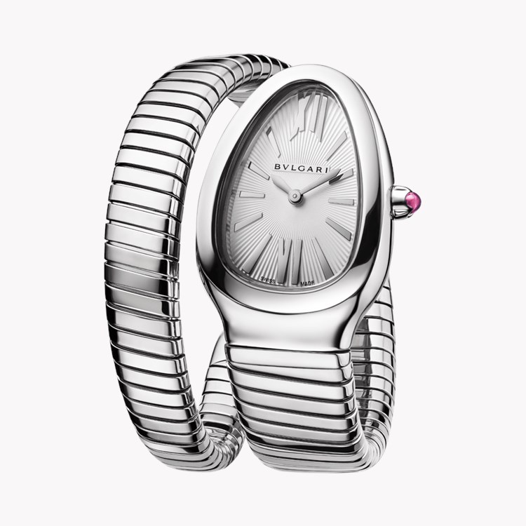Bvlgari Serpenti Tubogas 35mm, Silver Dial, Baton & Roman Numerals_2