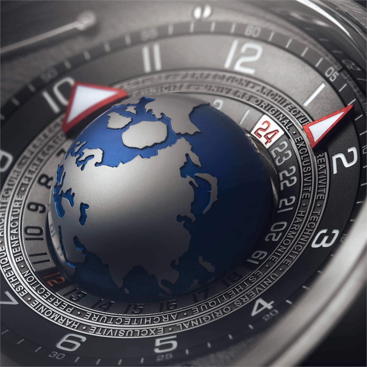 Gruebel Forsey GMT Balancier Convexe 42.9mm, Grey Dial, Arabic Numerals_4