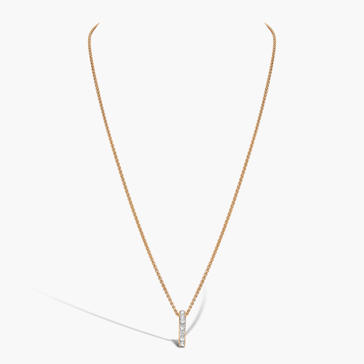 RockChic 1.12ct Diamond Classic Bar Pendant Princess Cut, Channel Set_2