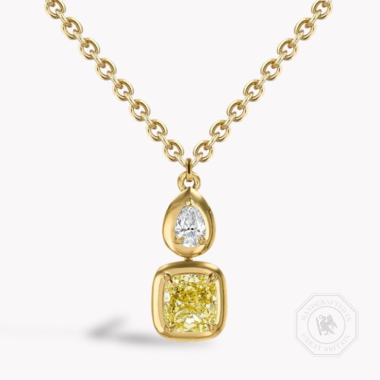 Skimming Stone 2.27ct Kimberley Yellow Diamond Pendant   in 18ct Yellow Gold