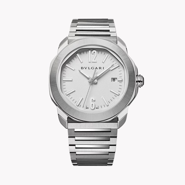 Octo Roma 41mm, White Dial, Arabic/Baton Numerals_1