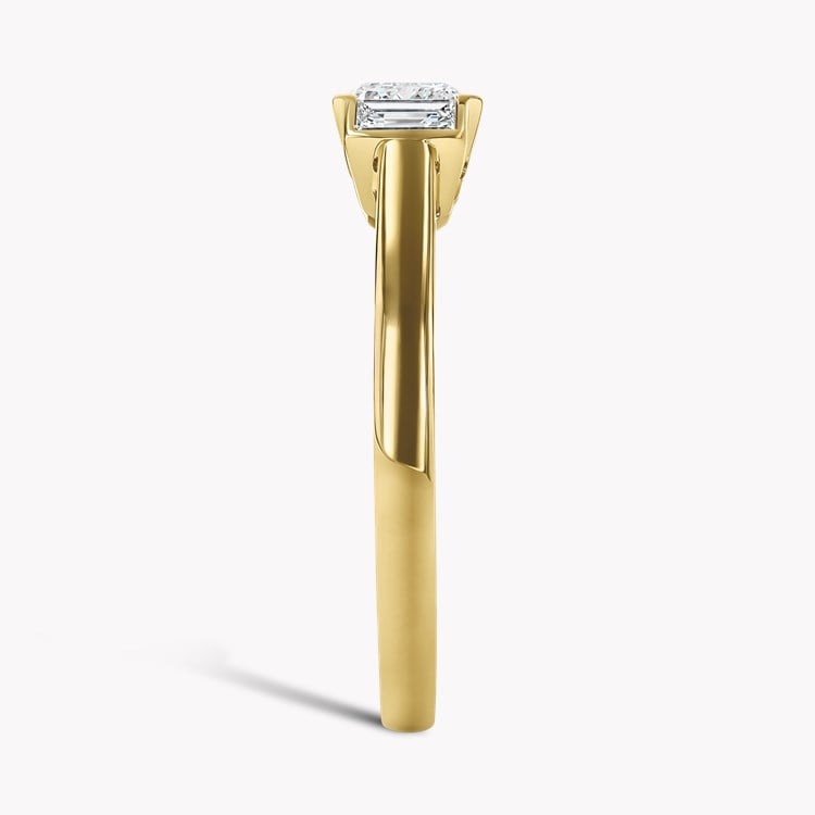 Kingdom 1.18ct Diamond Three Stone Ring Emerald Cut, Rubover Set_4
