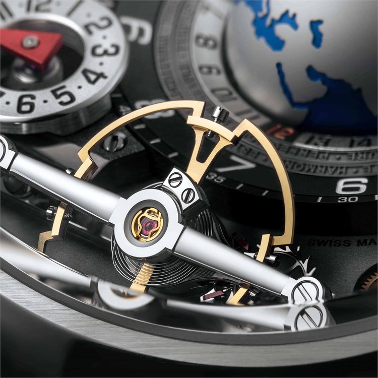Gruebel Forsey GMT Balancier Convexe 42.9mm, Grey Dial, Arabic Numerals_3