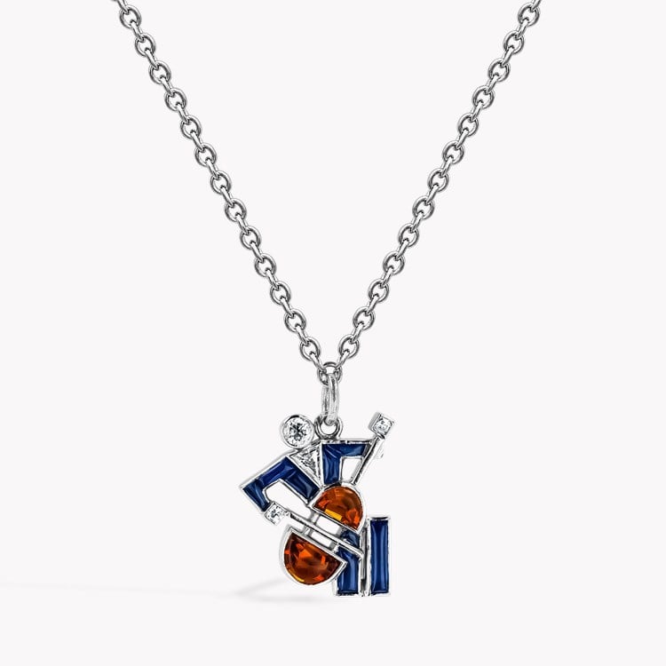 Art Deco Musician with Double Bass Pendant _1