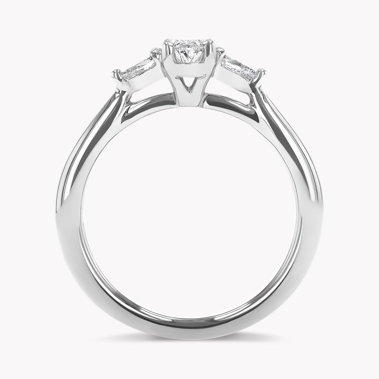 Classic 0.30ct Oval Cut Three Stone Ring Oval Cut, Claw Set_3