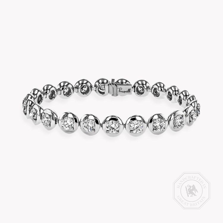 Skimming Stone 7.95ct Botswana Diamond Line Bracelet Brilliant cut, Claw set_1