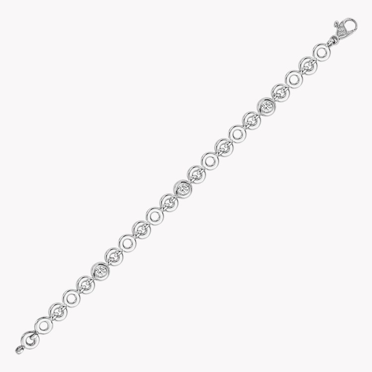 RockChain Three Stone Diamond Bracelet Brilliant Cut, Rubover Set_2