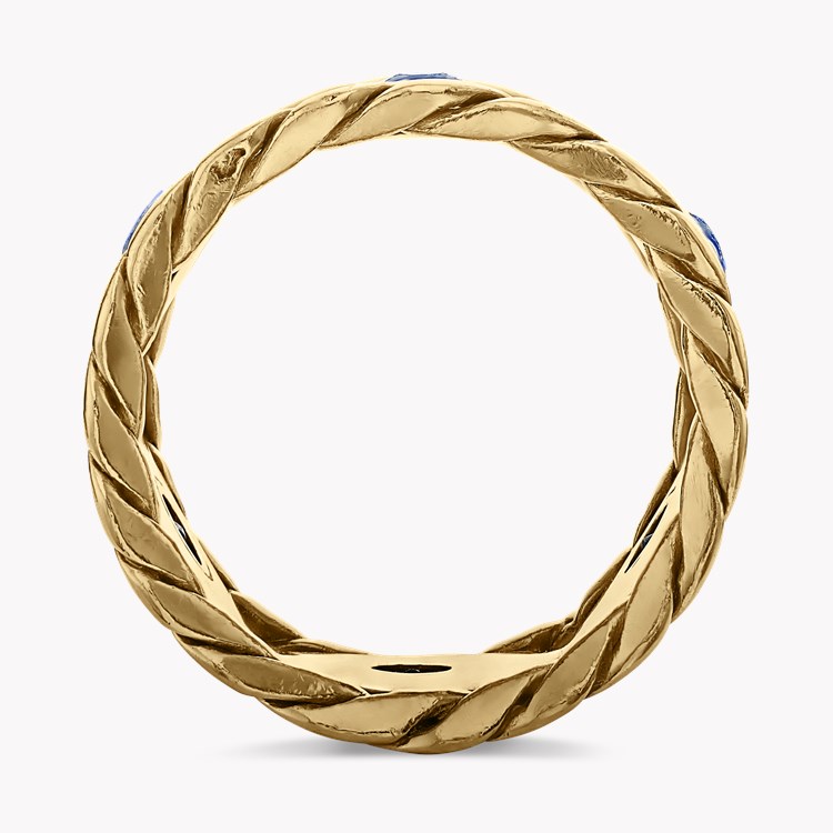 Boucheron vintage sapphire ring Brilliant Cut, Rubover Set_3