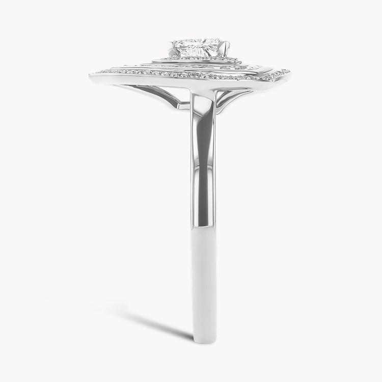 Trilliant Cut 0.28ct Diamond Ripple Ring Trilliant Cut. Claw Set_4