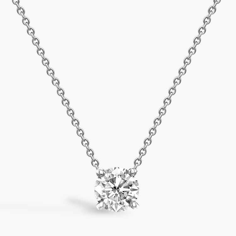 Contemporary Brilliant Cut 1.05ct Diamond Pendant    in 18ct White Gold