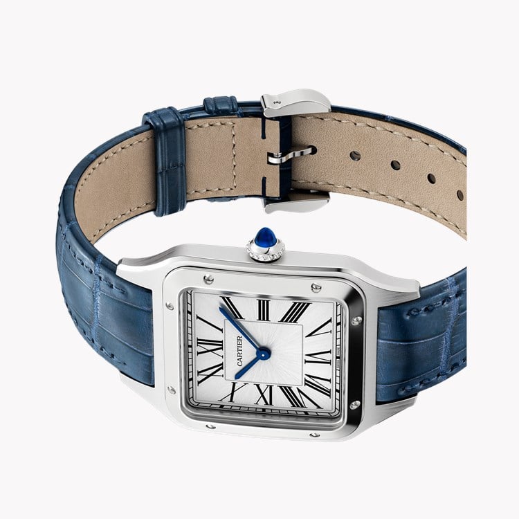 Cartier Santos-Dumont 31.4mm, Silver Dial, Roman Numerals_3