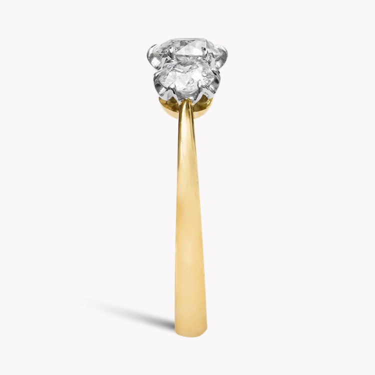 Coronet Old Cut 1.02ct Diamond Three Stone Ring Old Cut, Claw Set_4