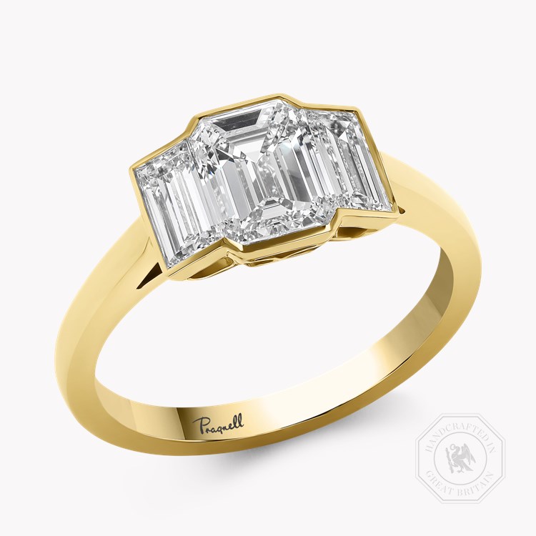 Kingdom 2.17ct
Diamond Three Stone Ring Emerald Cut, Rubover Set_1