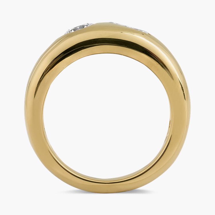 Stellar Old Cut and Pear Shaped Diamond Bombé Ring Old Cut & Pear Shape, Gypsy Set_3