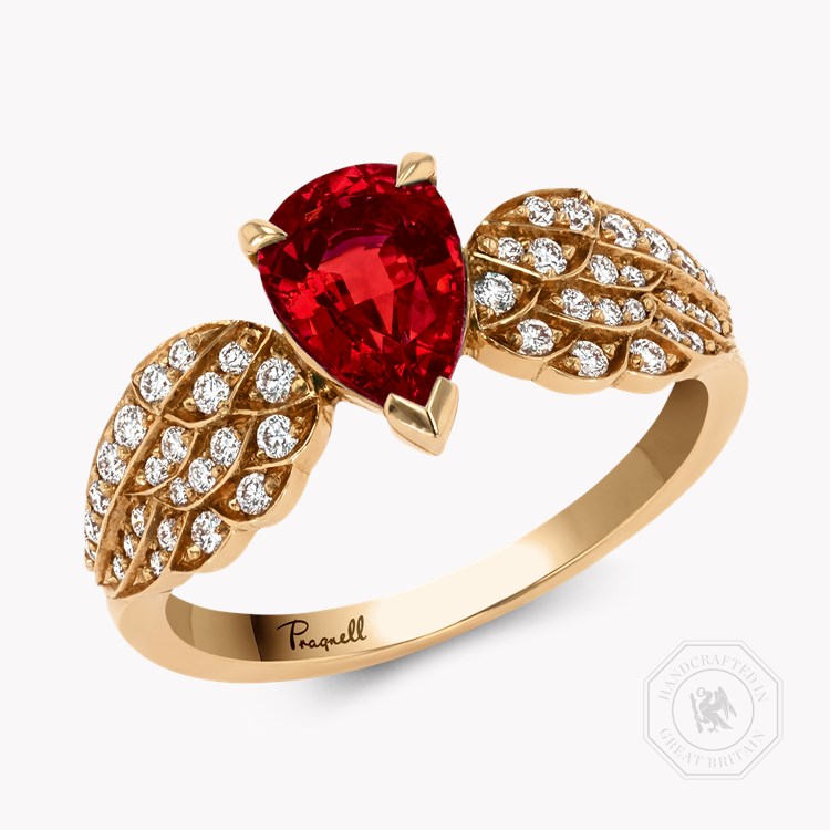 Tiara 1.17ct Ruby Solitaire Ring Pearshape, Claw Set_1