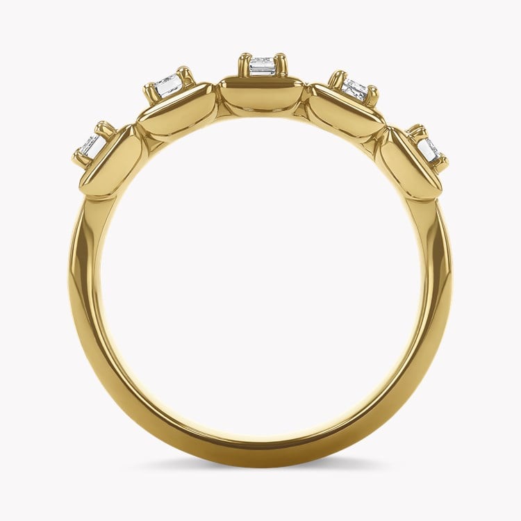 Skimming Stone 0.50ct Diamond Five Stone Ring Baguette Cut, Claw Set_3