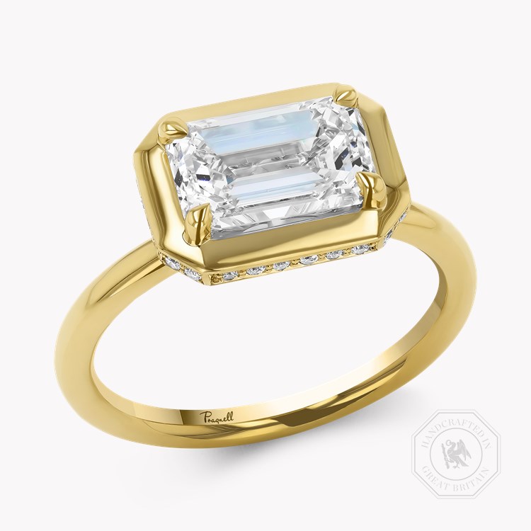 Skimming Stone Emerald Cut 2.01ct Diamond Ring Emerald Cut, Claw Set_1