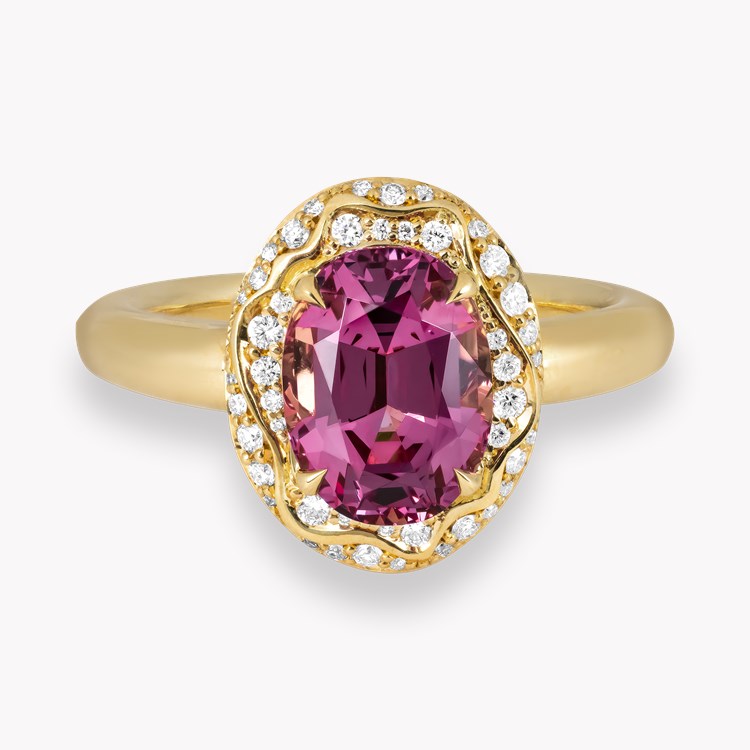 Oval Cut 2.88ct Kitulo Garnet and Diamond Ring Oval Cut, Claw Set_2