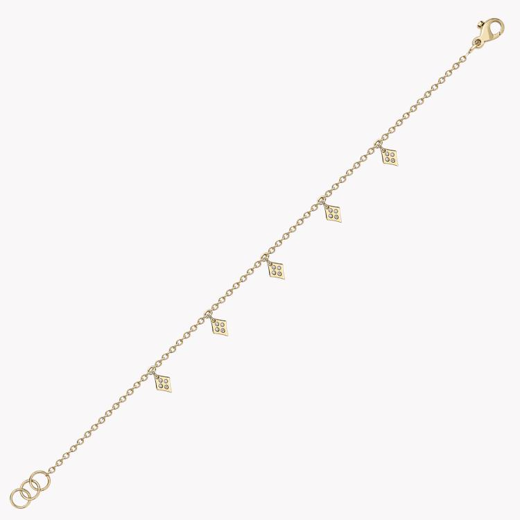 Brilliant Cut 0.10ct Diamond LadyLuck Diamond Bracelet Brilliant Cut, Rubover Set_1