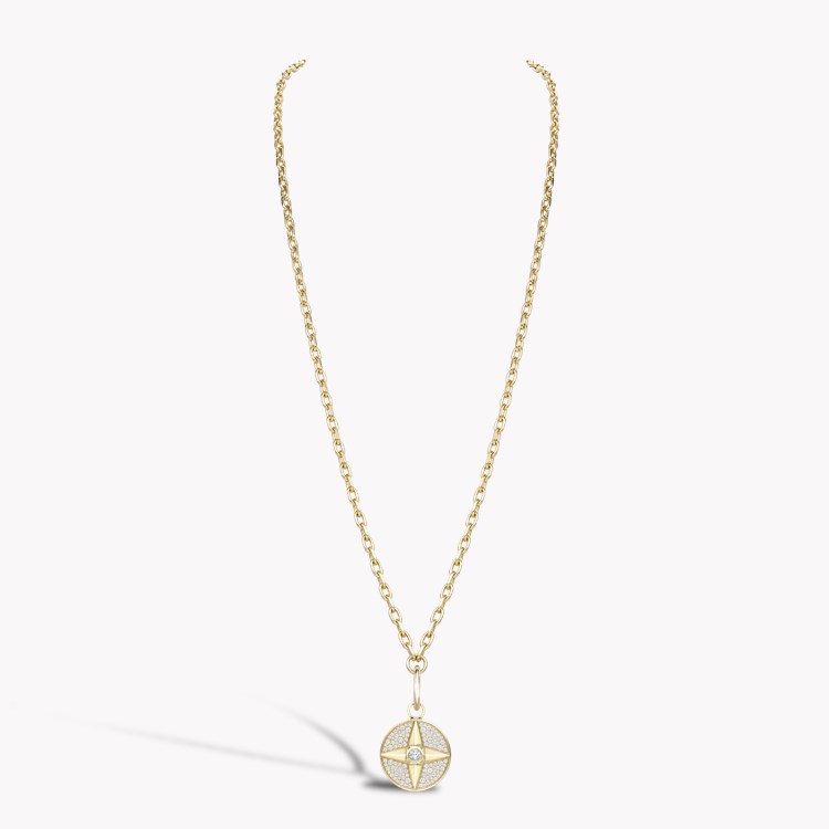 Aquamarine (March) and Diamond Pendant Charm Brilliant Cut Claw Set_4