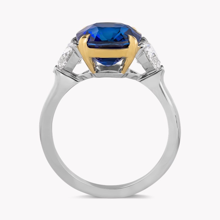 Venus Setting 5.63ct Sri Lankan Sapphire and Diamond Ring Cushion Cut, Claw Set_3