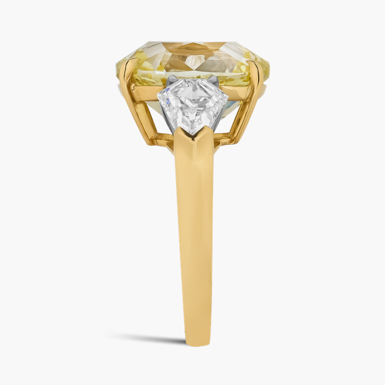 Masterpiece Cushion Cut 10.00ct Fancy Yellow Diamond Ring Modern Cushion Cut & Pear Shaped, Claw Set_4