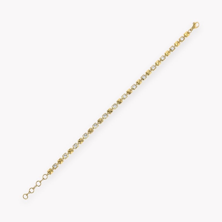 RockChic 1.22ct Inverted Princess Cut Diamond Bracelet Princess Cut, Rubover Set_2