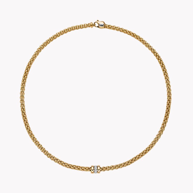 FOPE Solo Necklace Brilliant Cut, Grain Set_1