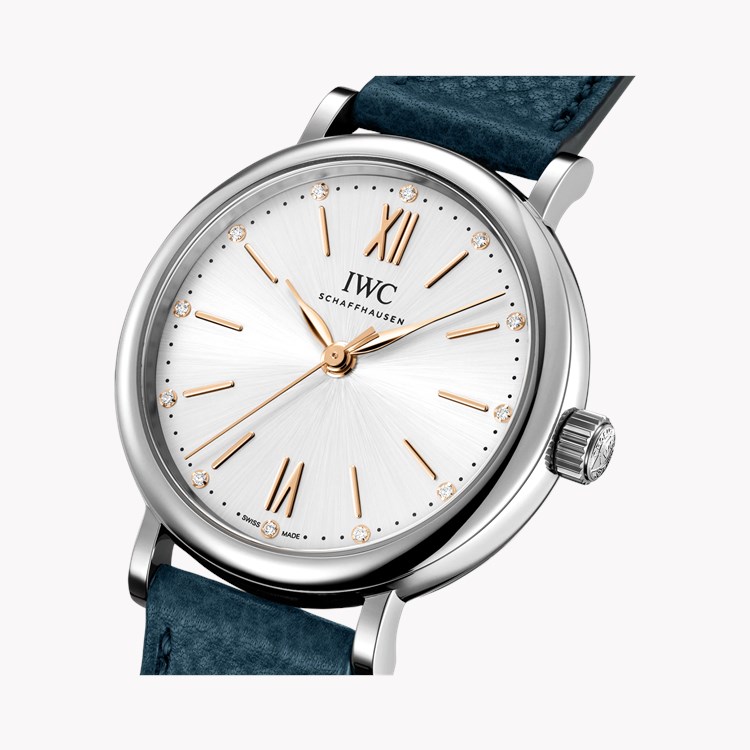 IWC Portofino 34mm, Silver Dial, Baton/Roman Numerals_3