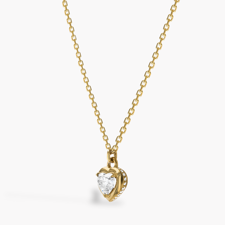 Skimming Stone 0.71ct Diamond Pendant Heart Shape, Claw Set_2
