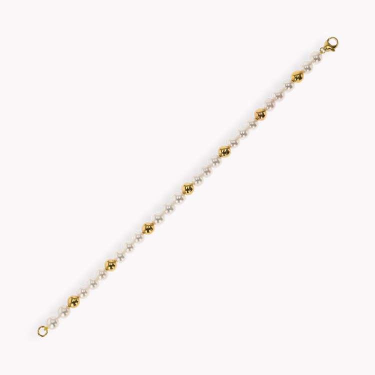 Akoya Pearl and Gold Bead Bracelet _2