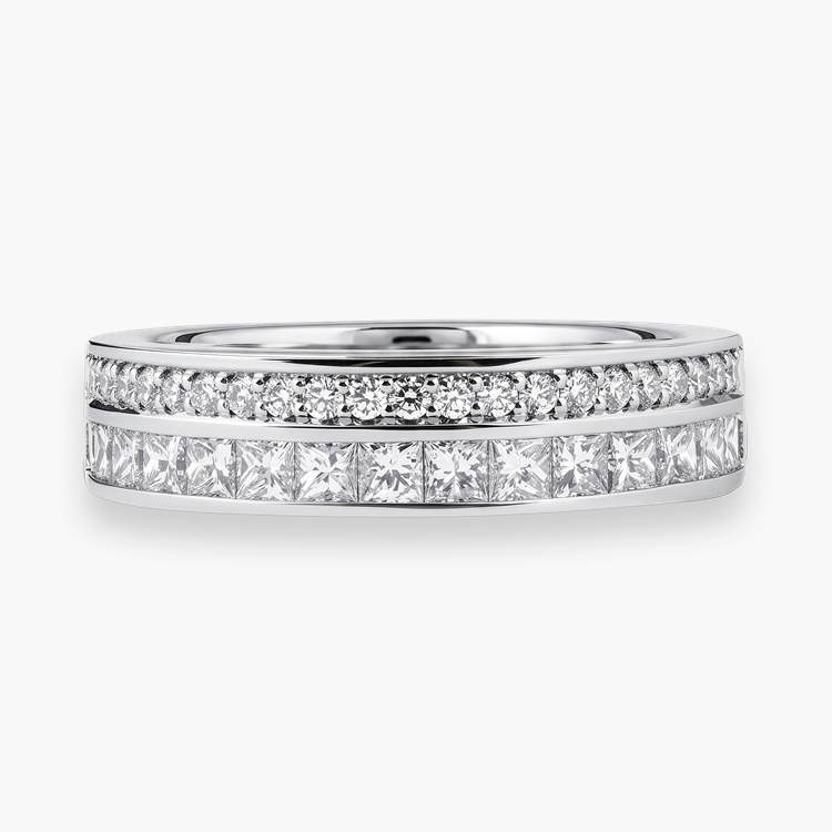 Princess Cut 0.92ct Diamond Half Eternity Ring Princess & Brilliant Cut, Channel Set_2