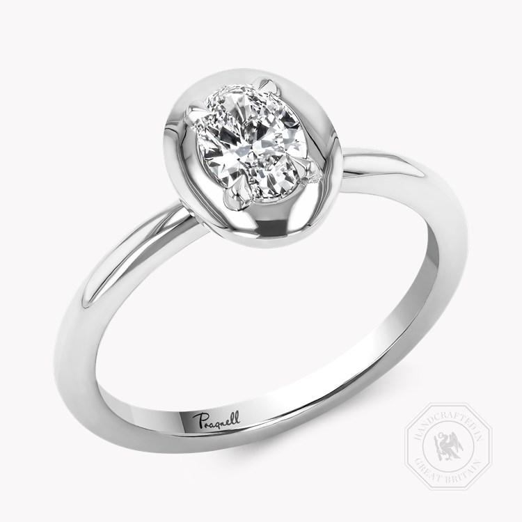 Skimming Stone 0.50ct Oval Cut Diamond Ring Oval Cut, Claw Set_1
