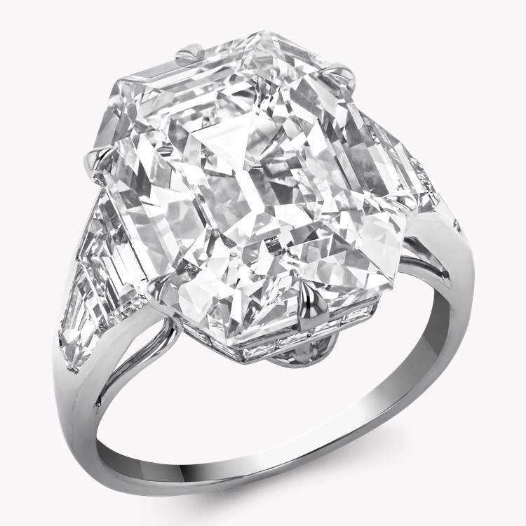 Art Deco Chaumet Asscher Cut 10.46ct Diamond Ring   in Platinum