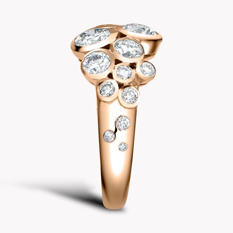 Bubbles Diamond Dress Ring Brilliant Cut, Rubover Set_4