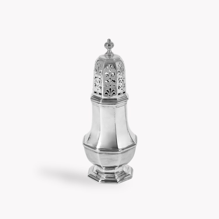 Silver George I Three Piece Sugar Casters Set Hallmarked London_2