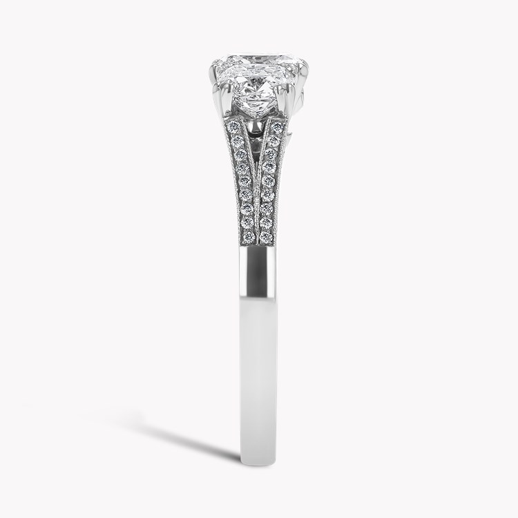 Imperial 1.92ct Diamond Three Stone Ring Cushion Cut, Claw Set_4