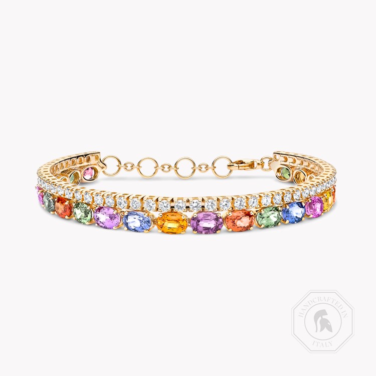 Rainbow Sapphire and Diamond Bracelet Brilliant cut, Claw set_1