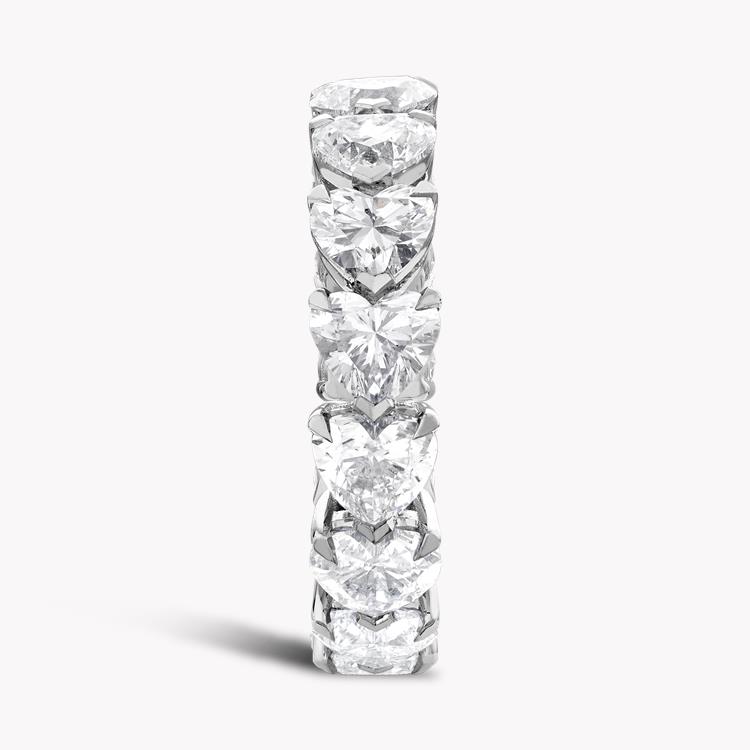 Heart Shaped Diamond Full Eternity Ring  6.90ct in Platinum Heart Cut, Claw Set_4