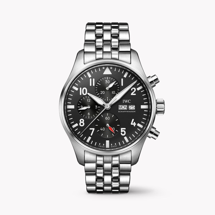 IWC Pilot's Chronograph 43mm, Black Dial, Arabic/Baton Numerals_1